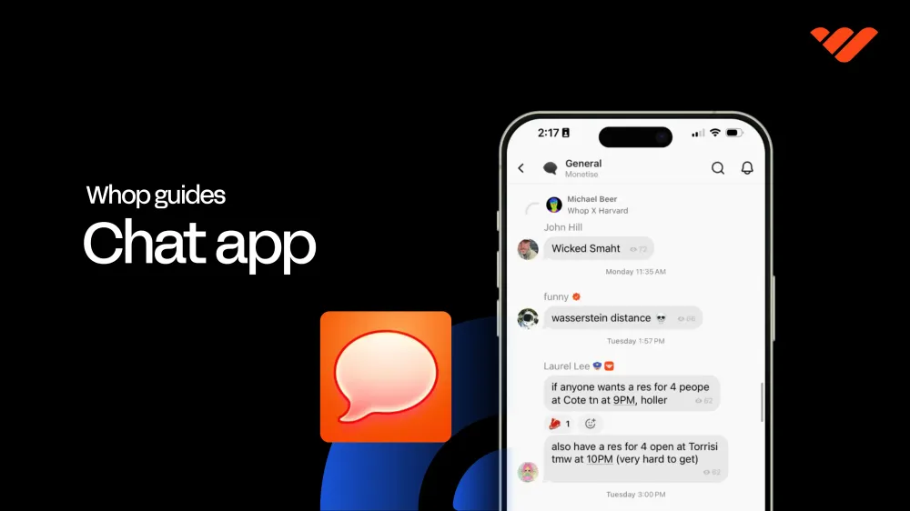 How to use the Chat app on Whop